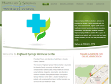 Tablet Screenshot of highlandspringswellness.com